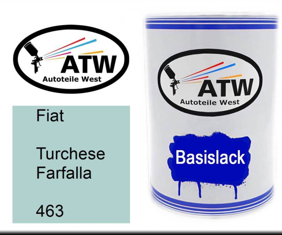 Fiat, Turchese Farfalla, 463: 500ml Lackdose, von ATW Autoteile West.